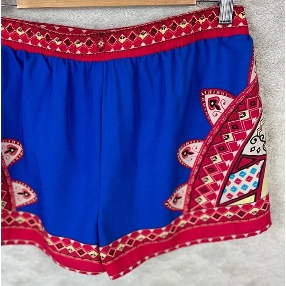 SWEET WANDERER Boho Colorful Shorts Sz Medium Festival Beachy Vacation Tropical - Picture 3 of 11